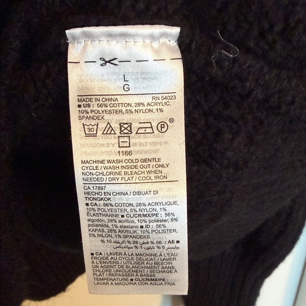 Old Navy Women's Classic Black Crew Neck Sweater - Picture 3 of 5